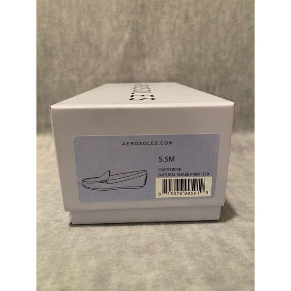 Womens Aerosoles Sz 5.5M Over Drive Loafer Natural Snake Print‎ Flats - Picture 6 of 8